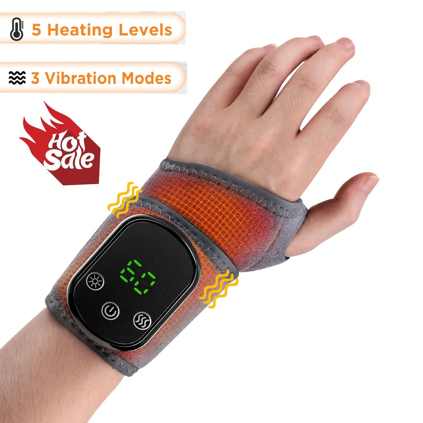 Hot Compress Vibration Massage Ankle Guard Band