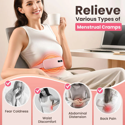 Electric Heating Pad Menstrual Cramp Massager Belt