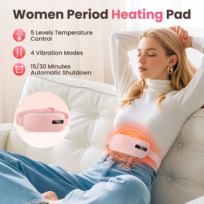 Electric Heating Pad Menstrual Cramp Massager Belt