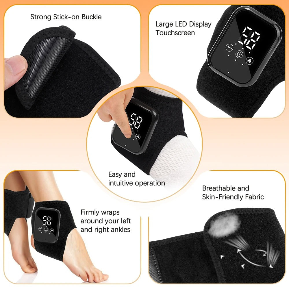 Hot Compress Vibration Massage Ankle Guard Band
